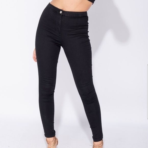 Last! Black Skinny Jeggings Jeans Size 2 - Picture 2 of 5